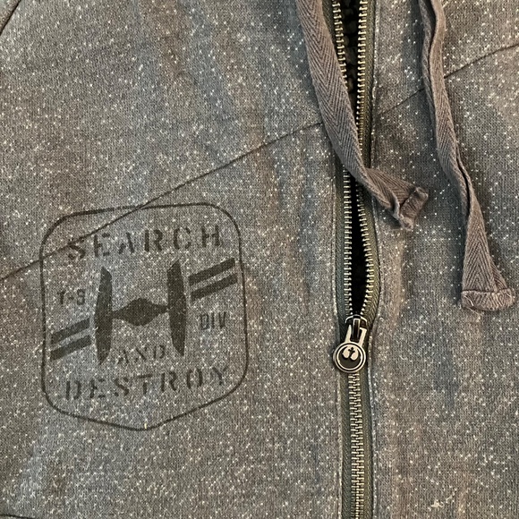 Star Wars Rebel Commander X Wing Sherpa Lined Zip Up Hoodie Disney Store - Picture 4 of 8